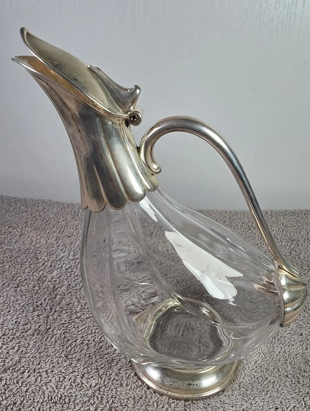Vintage Duck Shaped Wine Decantor Or Claret Jug